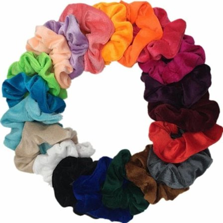 Women Hair Scrunchie set Velvet Elastic Bands Ties Girl Accessories Fashion Soli