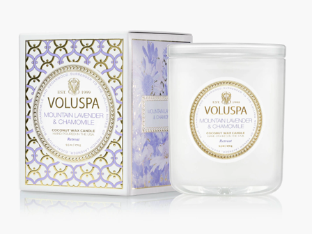 Voluspa Mountain-Lavender-&-Chamomile Duftlys Classic 60t