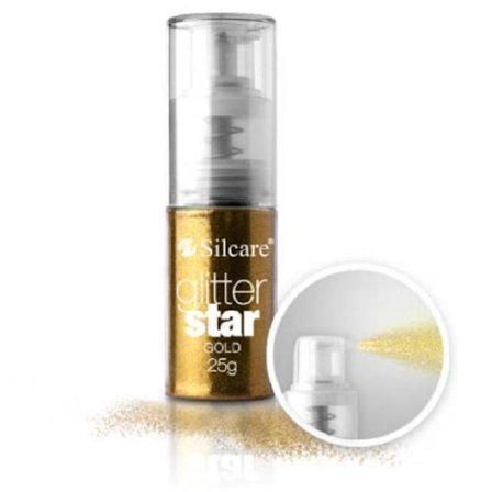 Silcare - Nagelglitter på pumpflaska - Gold - 25 gram