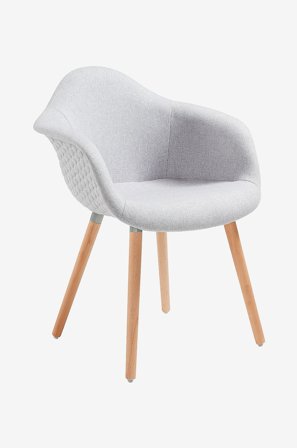 Kave Home - Armstol Kevya, 2-pk - Grå - Stoler - Fra Homeroom