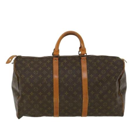 Louis Vuitton Vintage, Pre-owned Canvas travel-bags Bruin, unisex, Maat:ONE Size,leer