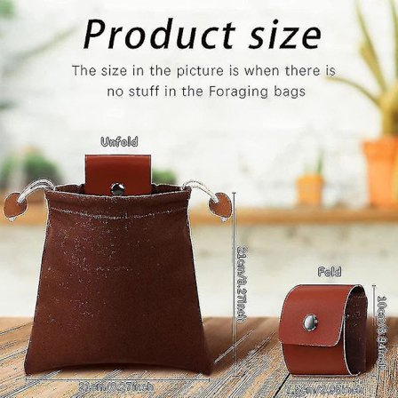 Lær Bushcraft Bag Foraging Pouch Vandring Camping