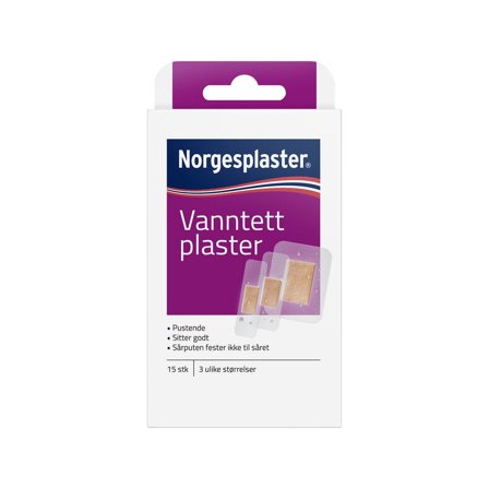 Norgesplaster vanntett plaster 15 stk