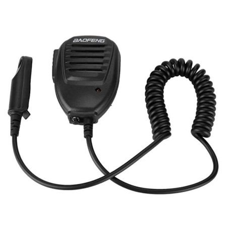 Tbest bærbar vandtæt håndholdt mikrofon med lampe Walkie Talkie håndholdt mikrofon til BF-A58/BF-UV9r BF-9700 (sort)