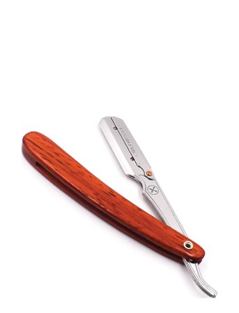 Parker Srrw - Rosewood Handle Clip Type Barber/Straight Razor - Silver - ONE SIZE