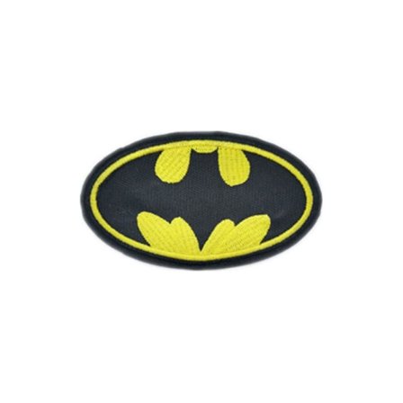 Dww-Ecusson - Batman 'Logo' - gul - 5,5 x 9,5 cm - broderede patches broderi stryge-på