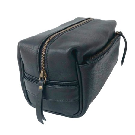 Great Hair John Toilettaske i Ægte Læder Sort, Tøj & Bolig, Makeup- & Toilettasker, Toilettasker