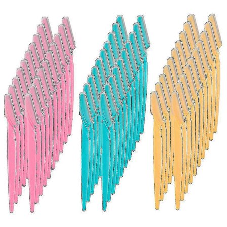 Namotu Øyenbrynskniv, 60 stk. Øyenbrynskniver Multifunksjonelt Eksfolieringsverktøy Trimming og Barbering Stell Øyenbryn Ansiktskniv, Former for 