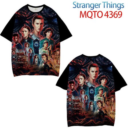Stranger Things Printet Kortærmet T-shirt - Størrelse M - Style 11