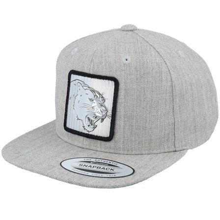 Kinder Kiddo Cap - Grau snapback Cap - Kinder Panther Silver Patch Heather Grey Snapback @ Hatstore
