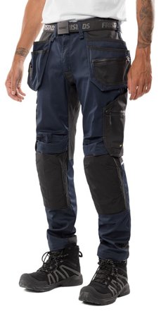 Arbetsbyxor Fristads Herr Green hantverkarbyxa stretch 2900 GWM, Mörk marinblå Arbetskläder