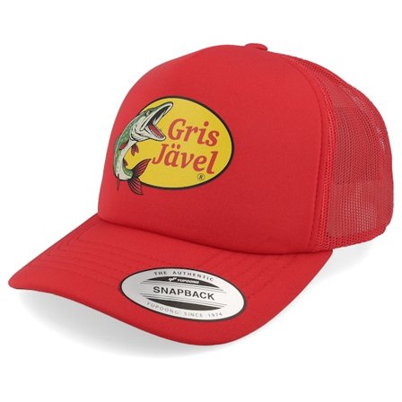 Skillfish - Grisjävel Red Foam A-Frame Trucker Trucker Red Cap - @ Hatstore