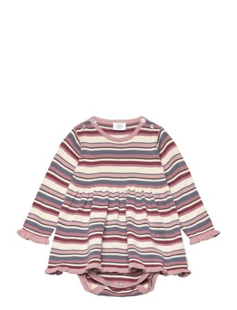 Mally - Romper Dresses & Skirts Dresses Baby Dresses Long-sleeved Baby Dresses Multi/mønstret Hust & Claire
