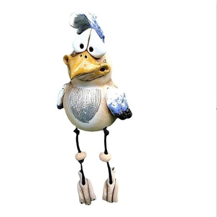 Hage uteplass ornament dekorativ kyllingstatue hagekylling egnet for kontordekorasjon innendørs (blå)