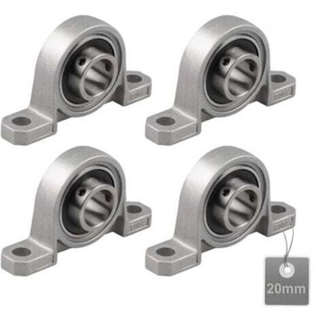 Kuglelejeenhed, kugleleje, zinklegeringsleje, kuglelejeenhed, kugleleje, med solid støbejernsbase (Størrelse: 20mm)