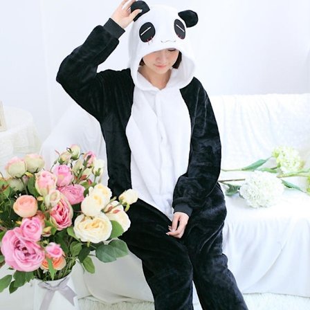 Fancy Cosplay Kostyme Onesie Pyjamas Voksen Nattøy Panda L - Perfet