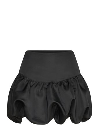 Gina Tricot Satin Balloon Mini Skirt - Black - 34