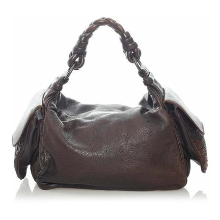 Bottega Veneta Vintage, Pre-owned Shoulder Bag Bruin, Dames, Maat:ONE Size,gevlochten