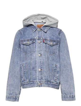 Lvb Hooded Trucker Jacket Blue Levi's