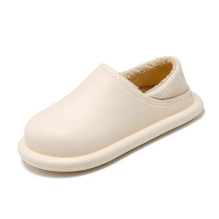 Herr Rund Tå Fuzzy Winter Home Shoe Vattentäta Varma Tofflor