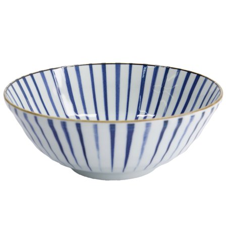 Tokyo Design Studio Natsu Tokusa Ramen kulho 1000 ml, sininen/valkoinen