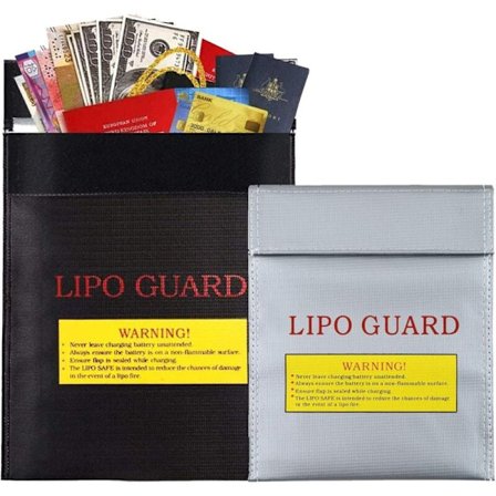 Tulenkestävä vedenpitävä asiakirjalaukku, turvallinen pussi tärkeille tavaroille, rahalle, passille, koruille, 2 kpl