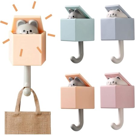 Itseliimautuvat seinäkoukut, valmistettu korkealaatuisesta ABS-muovista, lapsiystävälliset seinäkoukut, monitoimikoukut