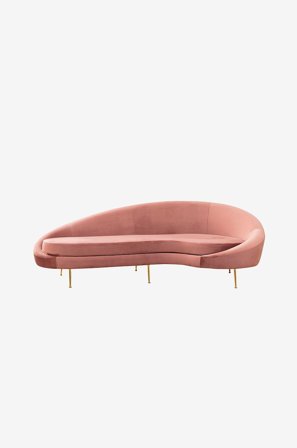 Homitis - Sofa 3-seter høyre Eses - Rosa - 3-seters sofaer - Fra Homeroom