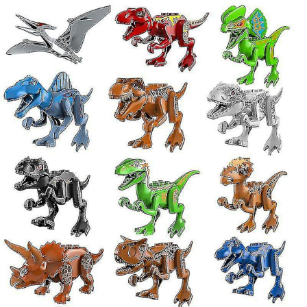 8 stk Jurassic World Dinosaur Building Blocks
