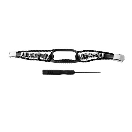 Ersättningsarmband i retrostil med snygga pärlor i läder för Redmi 2 och Xiaomi Band 8 Active, svart