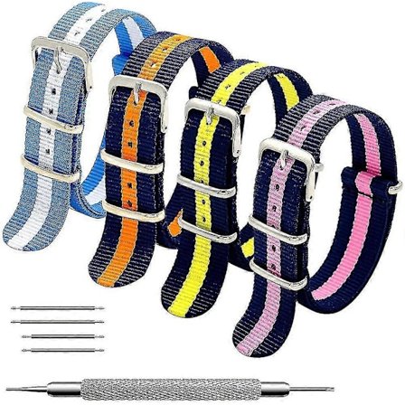 Armband 4/8-pack 16mm 18mm 20mm 22mm 24mm Ballistisk Nylon Klockarmband Swiss Zulu