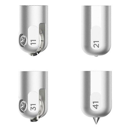 4 stk. Bølget Klinge, Graveringsspids, Prægningsspids og Perforeringsklinge til Cricut Maker 3 QuickSw-FS-