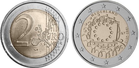 Holland 2015 - 30-årsdagen for EU-flaget - 2 euro mønt