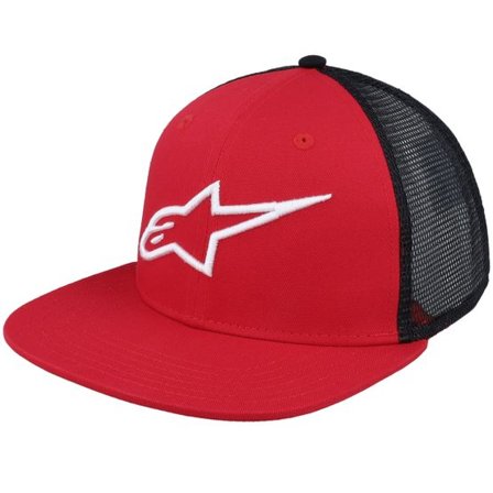 Alpinestars - Röd trucker Keps - Corp Red/White/Black Trucker @ Hatstore