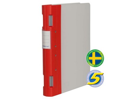 KEBA Gaffelpärm Ergo A4 40mm röd/neutral - Lyreco - Kontorsmaterial - Pärmar och register - Gaffelpärmar i plast