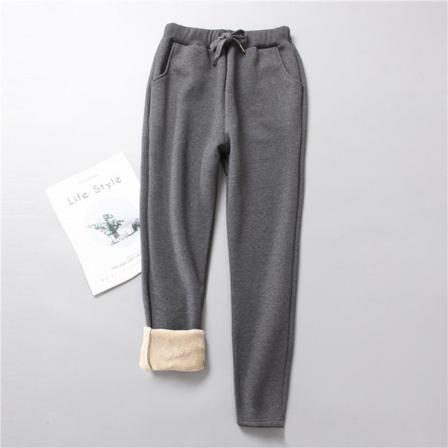 Tjock Fleece Joggingbyxor För Damer Med Hög Midja Fuzzy Träningsbyxor