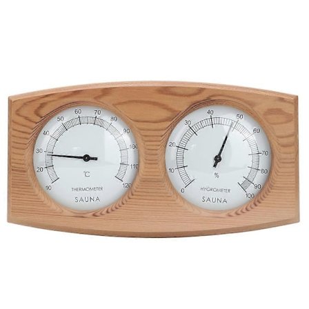 Trätermometer och Hygrometer - Perfekt för bastu och ångrum