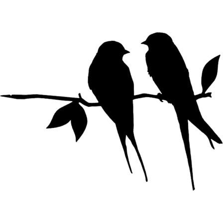 Metall Fuglestativ - Svart smijern Fugl Fugler på gren, Kolibri Veggkunst Deco kompatibel Hjem Hage Gård Utendørs Terrasse