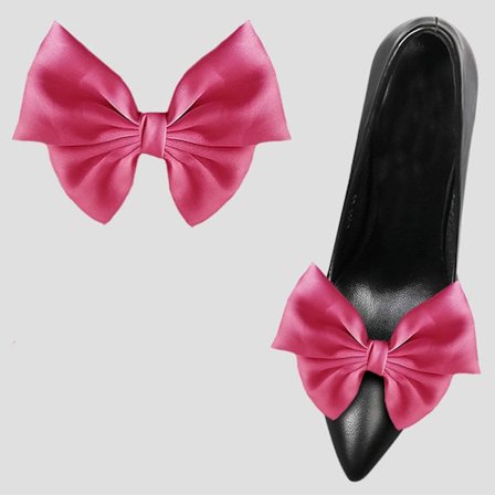 2stk Skoklips Charm Spenne ROSE RØD