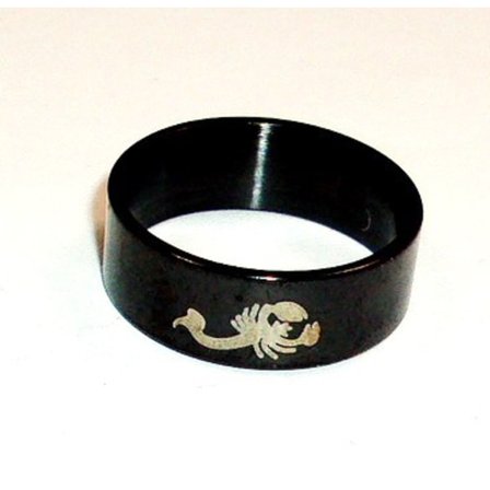 Rostfritt stål ring Svart Laser