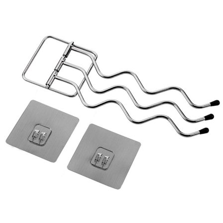 Badeværelses håndklædestang 3 arm svingbar håndklædestang opbevaringsarrangør til