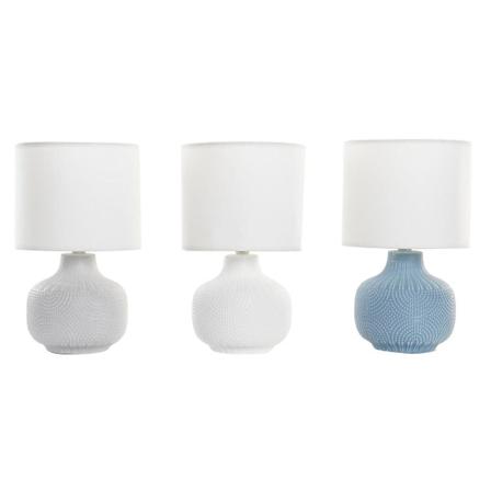 Bordslampa Dkd Home Decor Polyester Stengods 25 W (18 X 18 X 30