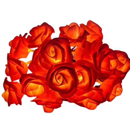 LED Rose Flower String Lights Romantisk Simulering Rose Flower Fairy Lights Batteridriven inomhus varm lampa