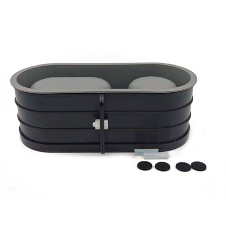 Silikonform för betong för blomkrukor, stor oval dubbelkruka, hartsform, epoxigjutform för växter, handgjort hantverk