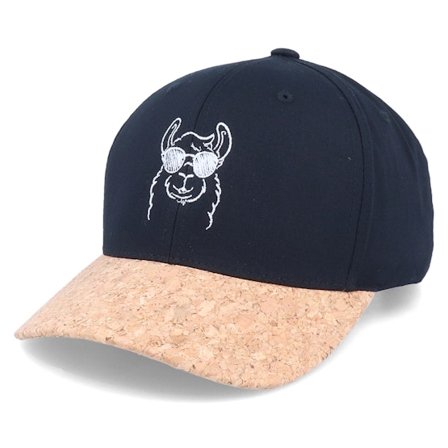 Iconic - Musta adjustable Lippis - Cool Llama Lines Black/Cork Adjustable @ Hatstore