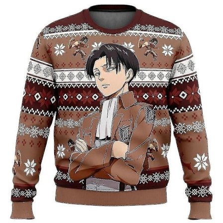 Attack On Titan Stygg Julegenser Julegave Julenissen Genser Menn 3d Sweatshirt Og Topp