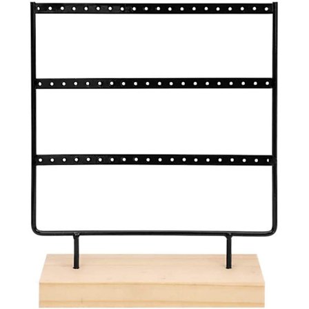 Smyckesorganisatör, smyckesställ i trä och metall, vintage