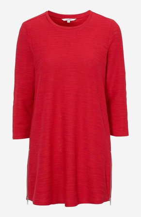 Cellbes of Sweden - Blød tunika med 3/4 lange ærmer i rød til damer i størrelse 38/40