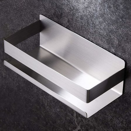 Borrfritt duschhylla i rostfritt stål, duschhylla för badkar, självhäftande för badrum