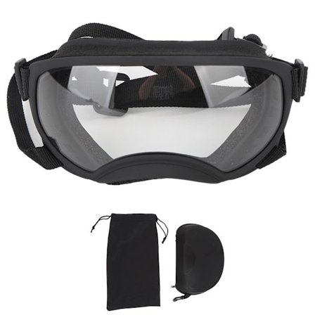 Suuret koiran aurinkolasit UV-suoja Tuulenpitävät Huurtumista estävät Säädettävät koiran suojalasit ulkokoirille Silmien turvallisuus Läpinäkyvä